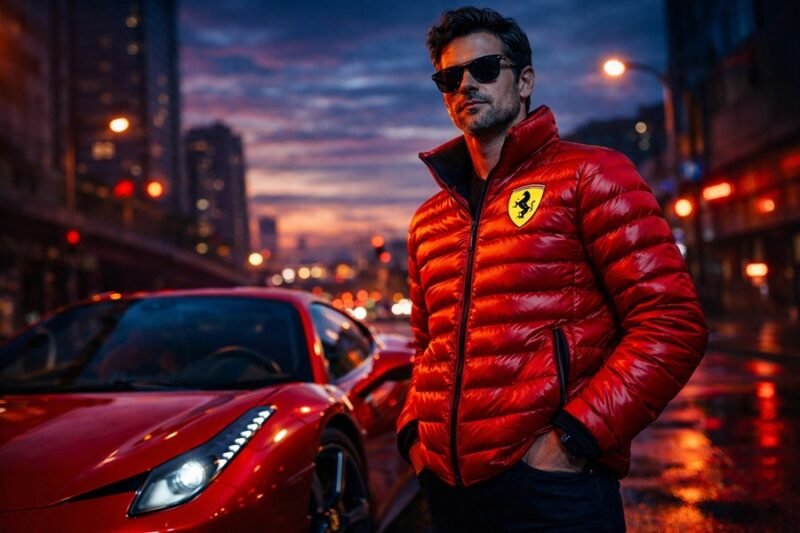 How to Style the Ferrari Men’s Down Jacket and Leather Essentials Ferrari Men’s Down Jacket