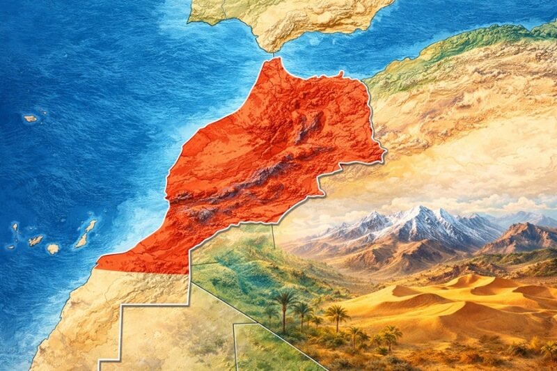 Morocco's location in North Africa