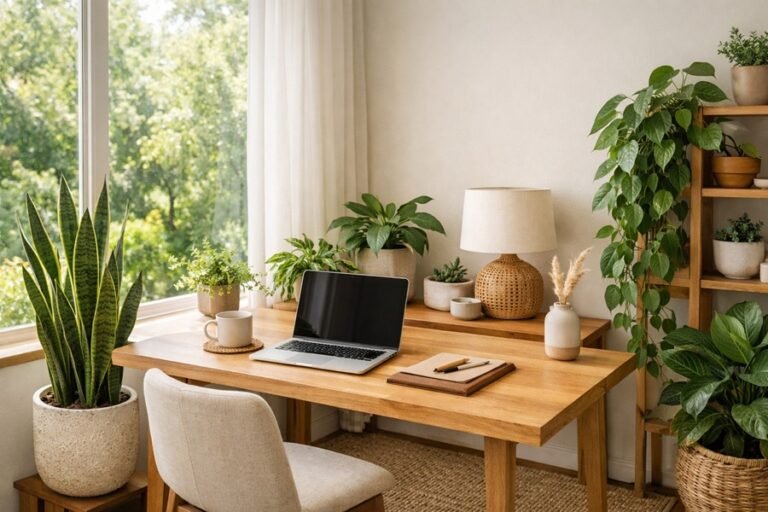 How to Create a Biophilic Home Office: Tips to Bring Nature Indoors biophilic home office design