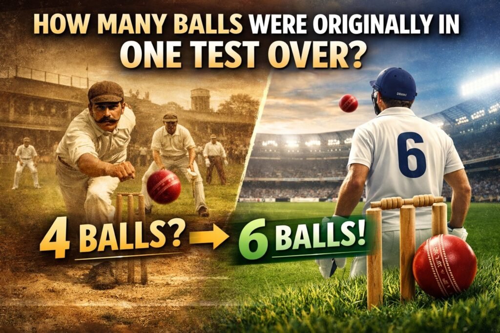 how many balls were originally there in one test over?