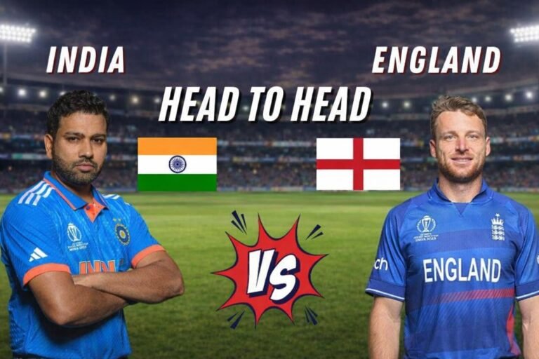 India vs England Head to Head Record